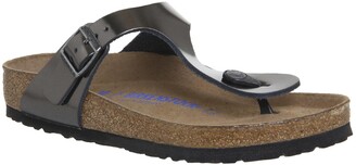 Birkenstock Gizeh Toe Thong Footbed Sandals Anthracite