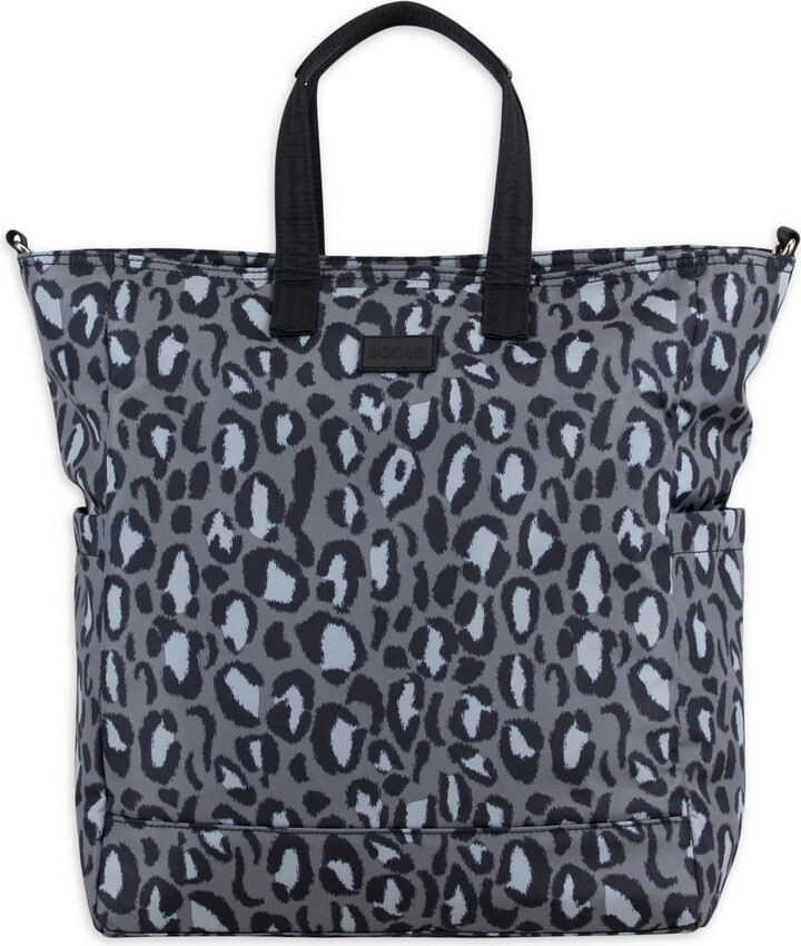 Bodhi Womens Convertible Tote Backpack, Gray Leopard