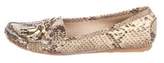 Thumbnail for your product : Stuart Weitzman Embossed Leather Loafers
