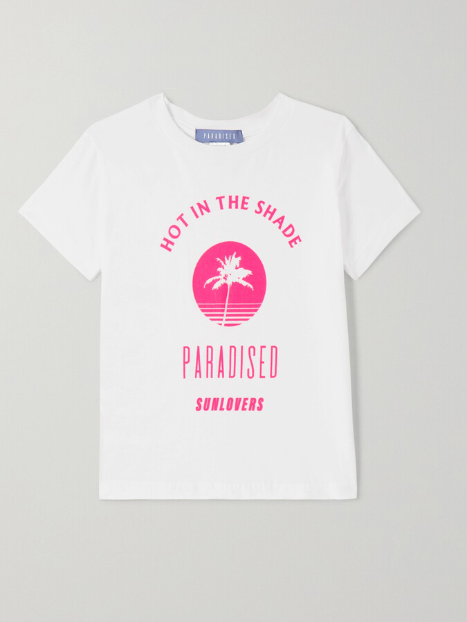 PARADISED KIDS - Neon Printed Cotton-jersey T-shirt - White