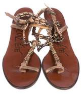 Thumbnail for your product : Lanvin Metallic T-Strap Sandals