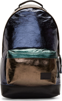Thumbnail for your product : Kris Van Assche Krisvanassche SSENSE Exclusive Blue Metallic Leather Backpack