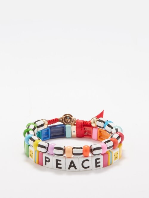 Peace, Love And Freedom Charm Bracelet - Silver, Charlotte's Web Jewelry