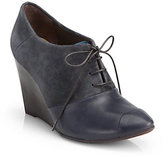 Thumbnail for your product : Coclico Jazmine Suede & Leather Oxford Wedge Ankle Boots