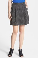 Thumbnail for your product : Halogen Pleat Tweed A-Line Skirt (Regular & Petite)