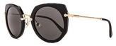 Thumbnail for your product : Miu Miu Acetate Angular Sunglasses in Black