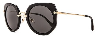 Miu Miu Acetate Angular Sunglasses in Black