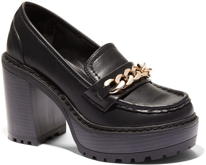 loafer platform heels