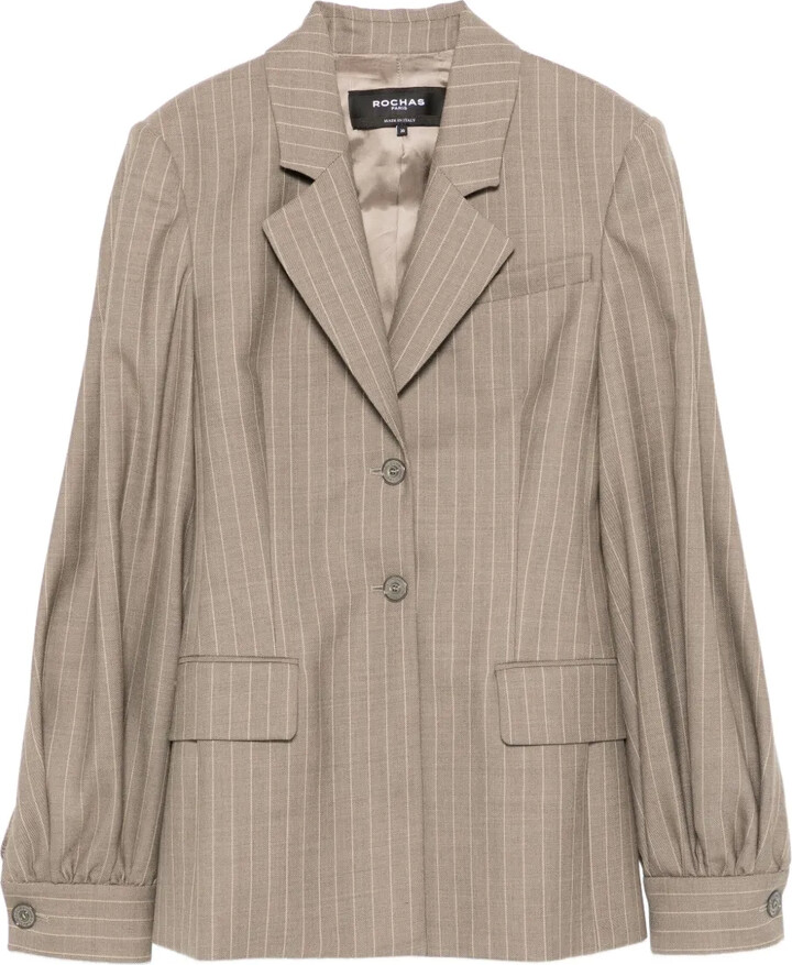 Rochas Striped Virgin-Wool Blazer
