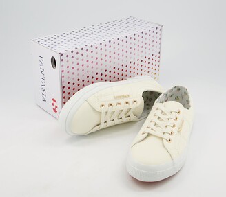 Superga 2750 Trainers Pristine Off White Leather Floral Exclusive -  ShopStyle