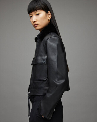 all saints safiya leather jacket
