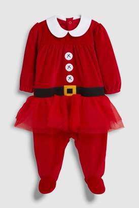 Next Girls Red Babies Christmas Tutu Dress Up Sleepsuit (0mths-2yrs)