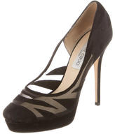 Thumbnail for your product : Jimmy Choo Suede Platform Pumps