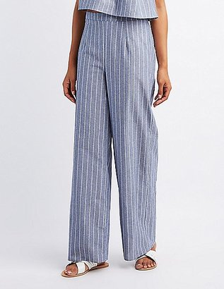 Charlotte Russe Striped High-Rise Palazzo Pants