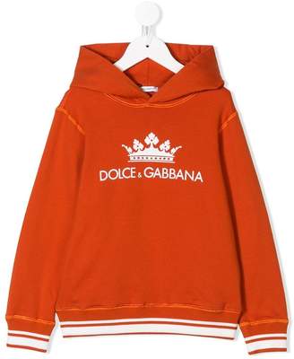 Dolce & Gabbana Kids logo print hoodie