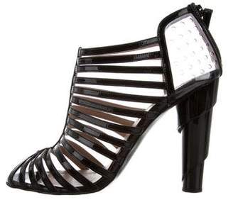 Chanel Patent Leather Cage Booties