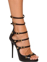 Thumbnail for your product : Giuseppe Zanotti 120mm Soft Leather Cage Sandals
