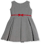 Thumbnail for your product : Helena Geometric Print Dress w/ Red Trim, Size 2-6