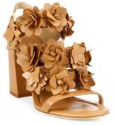 Thumbnail for your product : Tory Burch Blossom Leather Block Heel Slingback Sandals