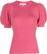 Thumbnail for your product : Milly Puff-Sleeve Knitted Top
