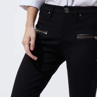 River Island Womens Petite black zip detail skinny trousers