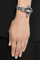 Thumbnail for your product : Givenchy Shark Tooth Piercing bracelet in black and white leather