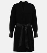 Thumbnail for your product : Vince Faux leather-trimmed minidress