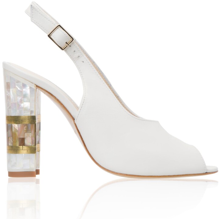 ivory open toe shoes