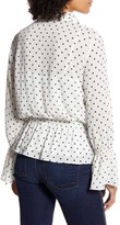 Thumbnail for your product : Tommy Hilfiger Polka Dot Long Sleeve Peplum Top