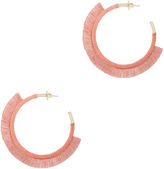Thumbnail for your product : Jardin Fringe Wrapped Hoop Earrings