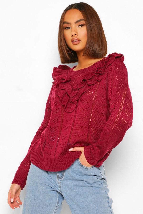 ruffle yoke sweater