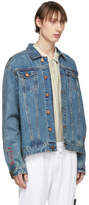 Thumbnail for your product : Han Kjobenhavn Blue Denim Velcro Jacket
