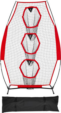 VEVOR 8 x 4 inch Football Trainer Throwing Net Training Throwing Target Practice Net with 5 Target Pockets Knotless Net Includes Straps and Portable Carry
