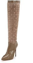 Thumbnail for your product : Cesare Paciotti Tall Combo Stud Pointed-Toe Boot