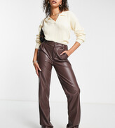 faux leather pants tall women