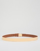 Thumbnail for your product : ASOS Curve Leather Rose Gold Buckle Waist And Hip Belt