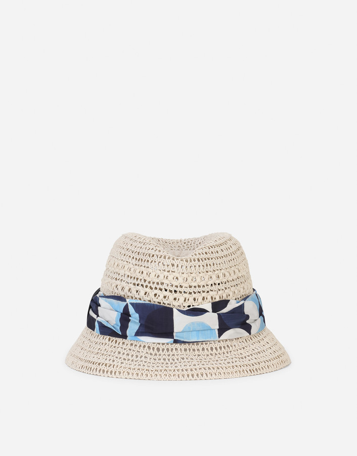 Dolce & Gabbana Straw Bucket Hat With Majolica-Print Ribbon - ShopStyle