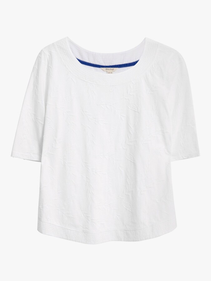 White Stuff Grey Marl Jersey Broderie T Shirt Was £35 Now £15
