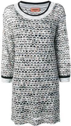 Missoni geometric patterned knitted dress