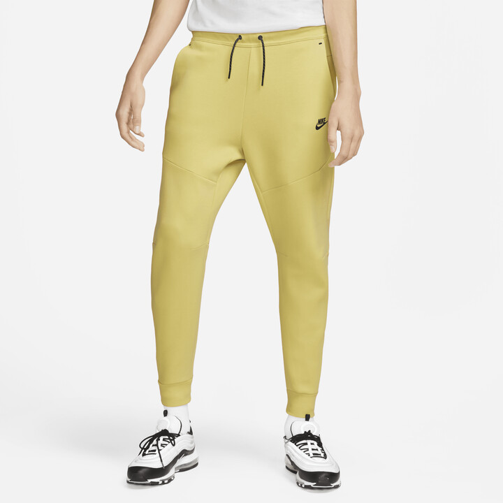 Nike Men's Sportswear Tech Fleece Jogger Pants in Yellow - ShopStyle