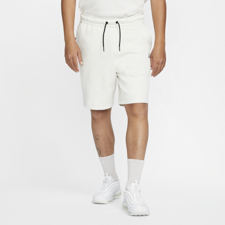mens white nike fleece shorts