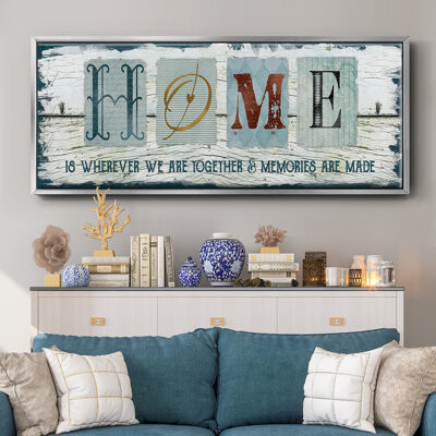 Red Barrel Studio Home Wherever We- Framed Canvas