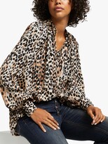 Thumbnail for your product : AND/OR Ivy Blurred Leopard Print Blouse, Multi