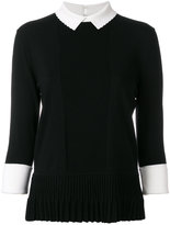 Thumbnail for your product : Tory Burch contrast collar jumper