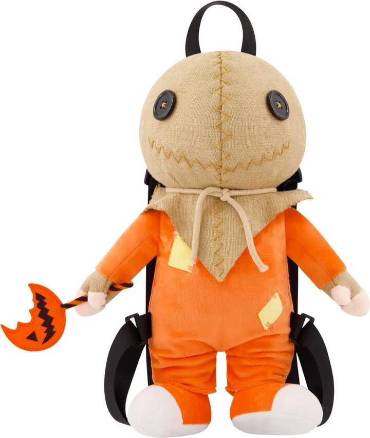 Trick ‘r Treat Mini Backpack, Sam Plush Small Travel Bag Purse for Men and Women, Adjustable Shoulder Straps, Multi, 16 Inch