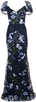 Thumbnail for your product : Marchesa Notte Floral Net Tulle Dress
