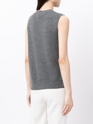 N.Peal Sleeveless Cashmere Top