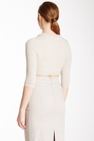 Thumbnail for your product : RED Valentino Front Button Cashmere Blend Cropped Cardigan