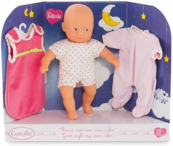 Corolle Good Night My Mini Calin Baby Doll, Pink
