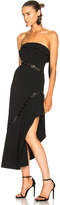 Thumbnail for your product : Jonathan Simkhai Studded Leather Trim Strapless Dress